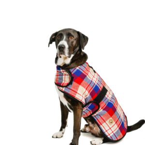 Chilly Dog Pink Plaid Blanket Dog Coat